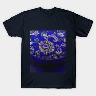 blue flower pattern, floral designs, minimal art, abstract art, floral pattern, antique rug photo , For custom orders please DM me. T-Shirt